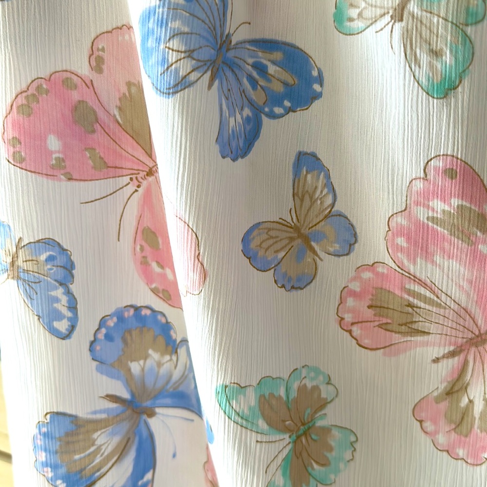 🦋PRETTY PASTEL BUTTERFLY ALFRED DUNNER SIZE 20W DESIGN WITH WHITE BACK GROUND - Picture 5 of 8